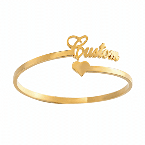wholesale personalized nameplate bangles vendors customable stainless steel handwriting jewellery company